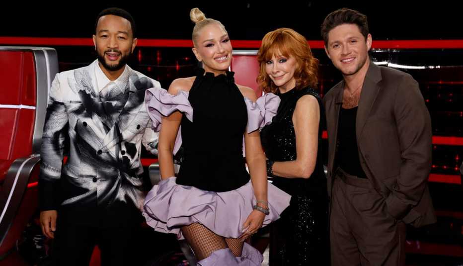 "The Voice" Season 24 judges John Legend, Gwen Stefani, Reba McEntire and Niall Horan "The Voice" Season 24 judges John Legend, Gwen Stefani, Reba McEntire and Niall Horan