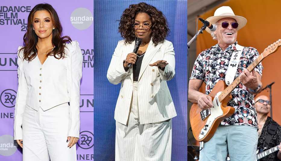 side by side images of eva longoria oprah winfrey and jimmy buffett side by side images of eva longoria oprah winfrey and jimmy buffett