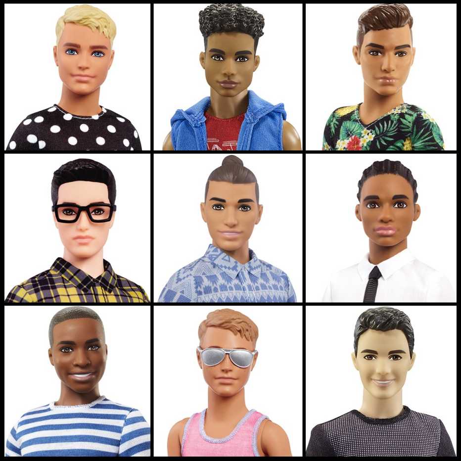 Faces of the Mattel 2017 Ken Fashionistas Dolls Faces of the Mattel 2017 Ken Fashionistas Dolls