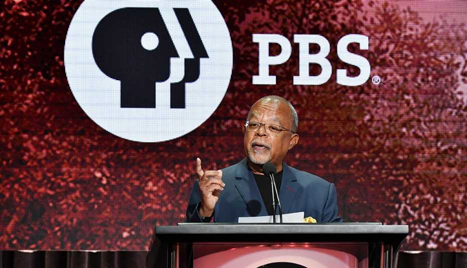 Henry Louis Gates Junior speaks at an event