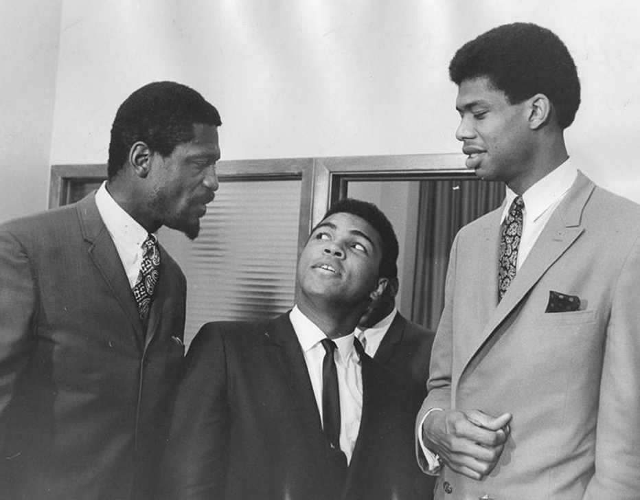 bill russell muhammed ali and kareem abdul jabbar in nineteen sixty seven