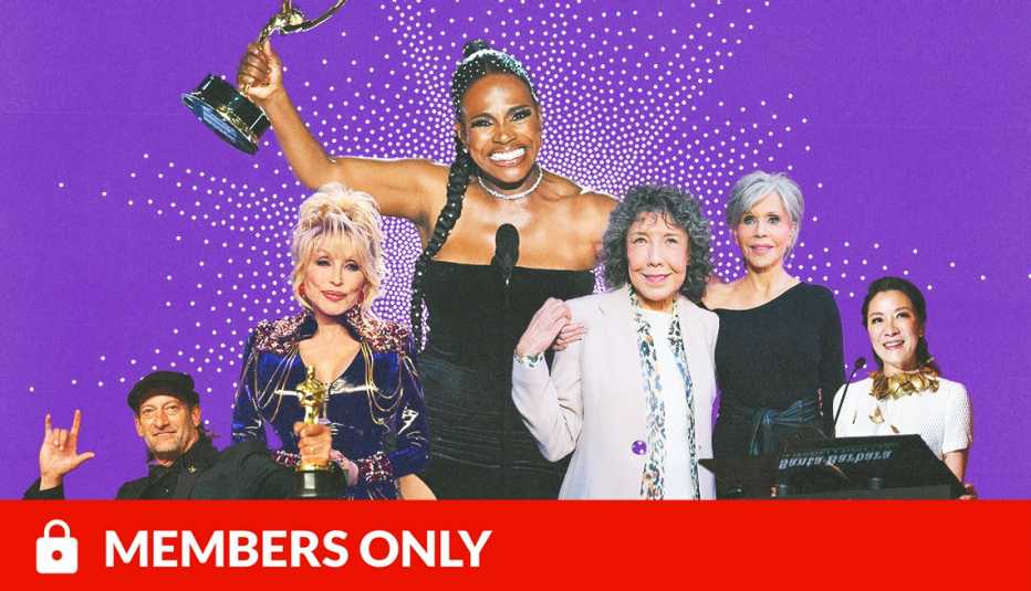 A collage of celebrities from Dolly Parton to Sheryl Lee Ralph