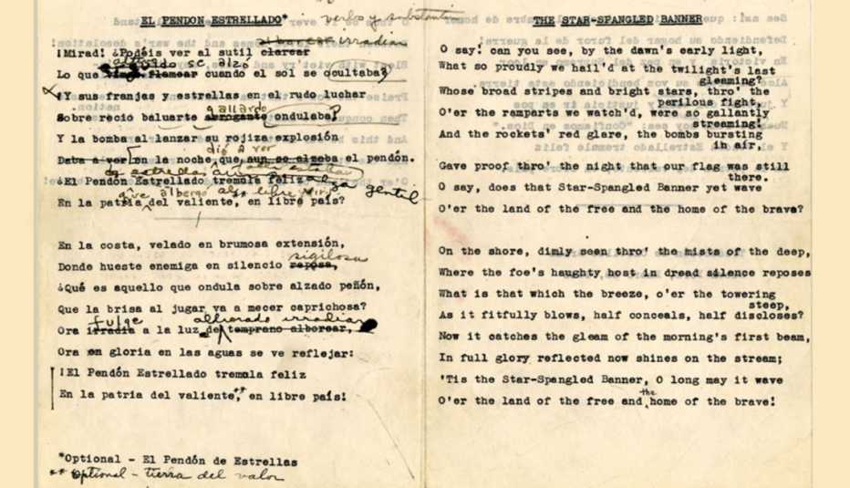 original manuscript by Clotilde Arias