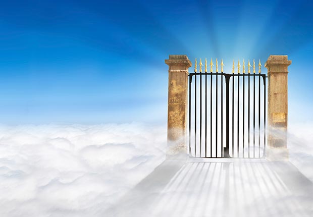 what we believe skeptical aliens ufo heaven hell zombies angels reincarnation ghosts astrology bigfoot apocalypse vampires poll stats belief pearly gates glow (Getty Images)