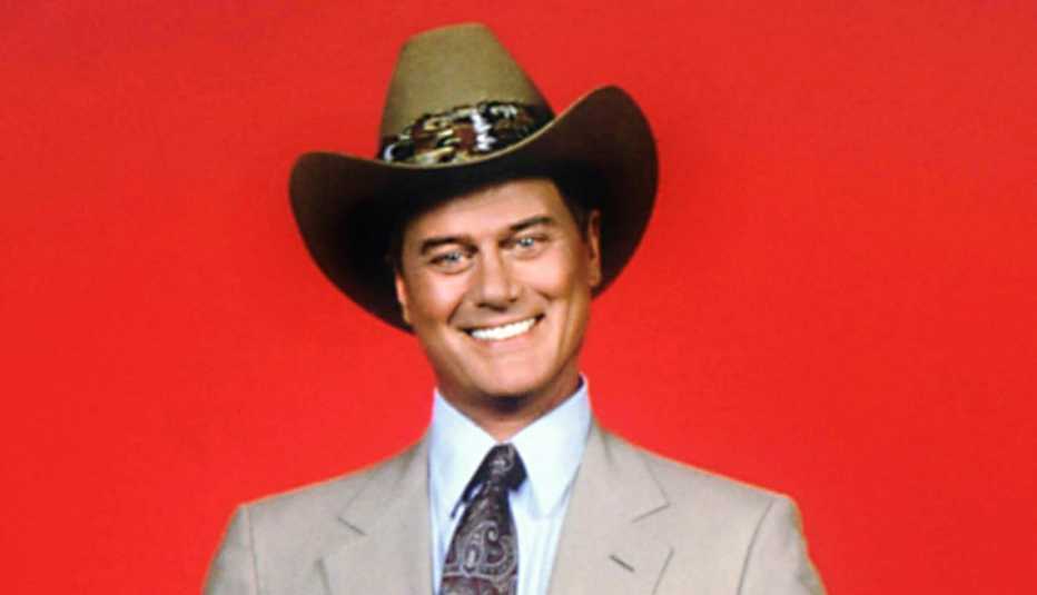 Larry Hagman as J.R. Ewing on Dallas Larry Hagman as J.R. Ewing on Dallas