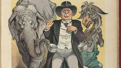 A 1905 cover of Puck magazine