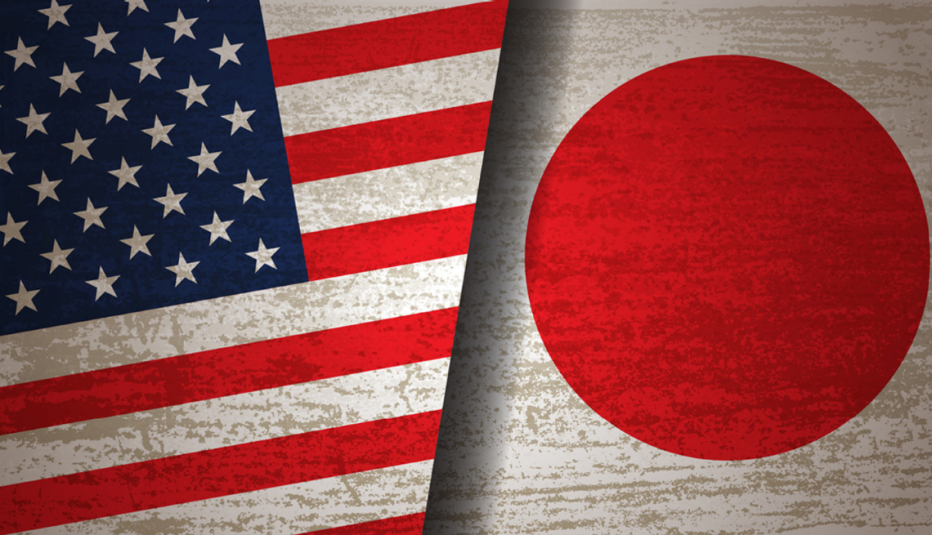american and japan flag