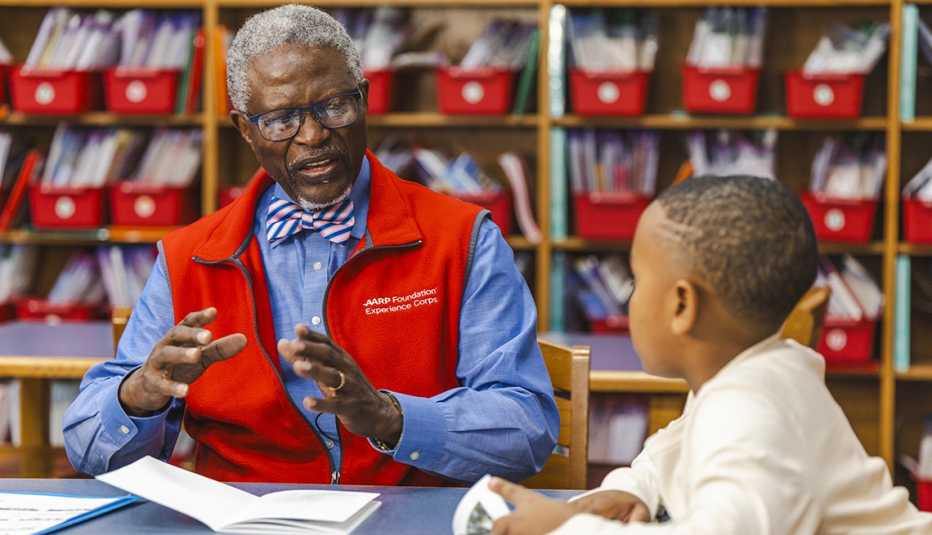 Milton Sampson tutors student, Brenton
