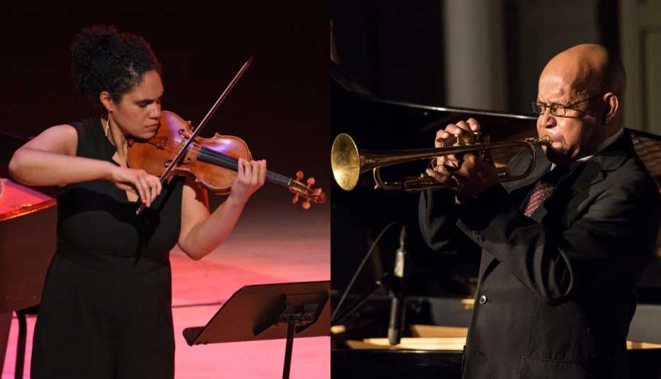 From left: violinist Jessie Montgomery and jazz trumpeter Eddie Henderson From left: violinist Jessie Montgomery and jazz trumpeter Eddie Henderson