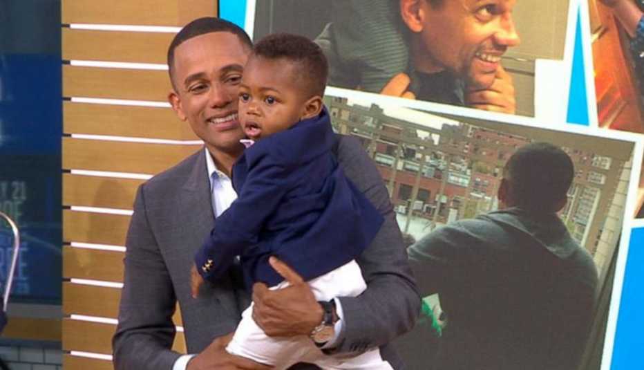 Hill Harper with son Pierce on 'Good Morning America' Hill Harper with son Pierce on 'Good Morning America'