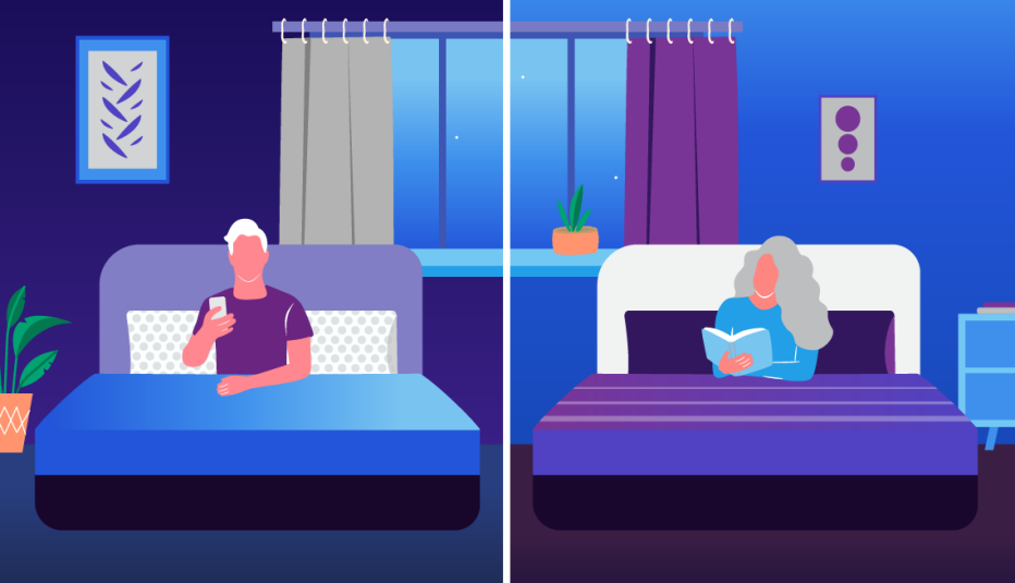 a couple sleeping in separate rooms