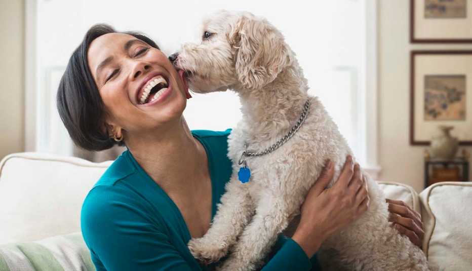 Woman and dog