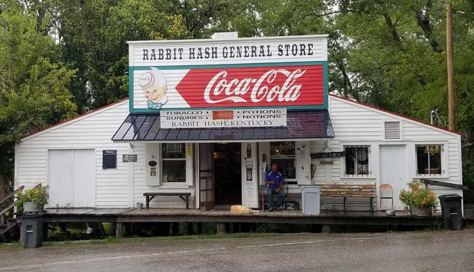 Rabbit Hash General Store exterior with historical marker