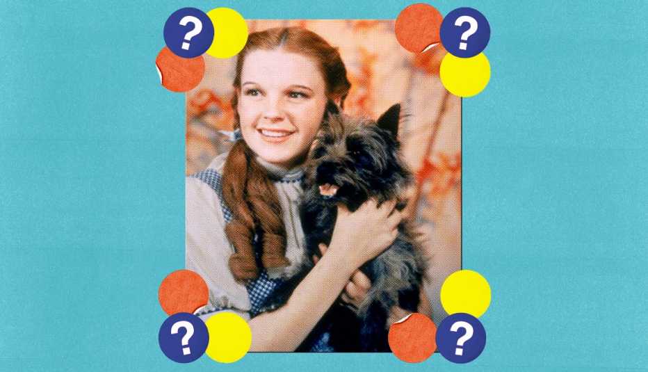 Judy Garland and Toto in The Wizard of Oz