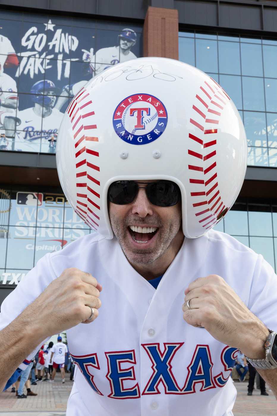 greg wrecking ball wilson in a huge baseball hat