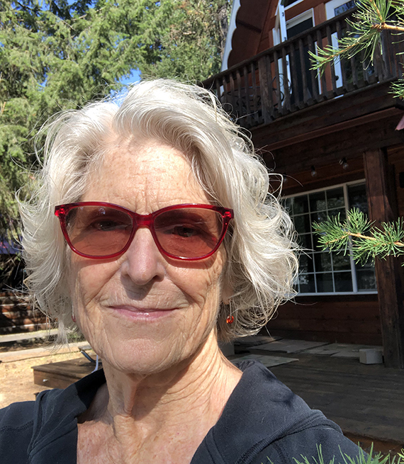 Judy Sears wearing glasses