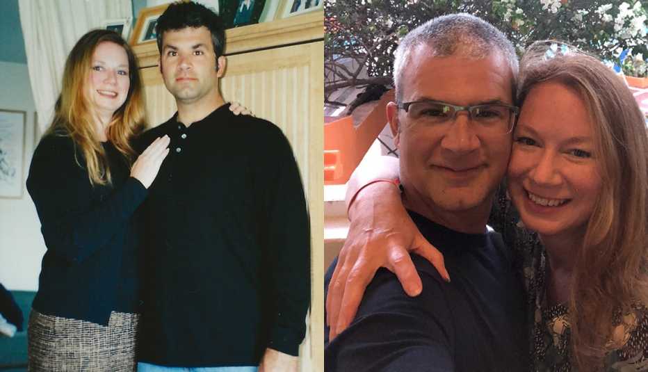 Anthony and Elizabeth Servedio, then and now