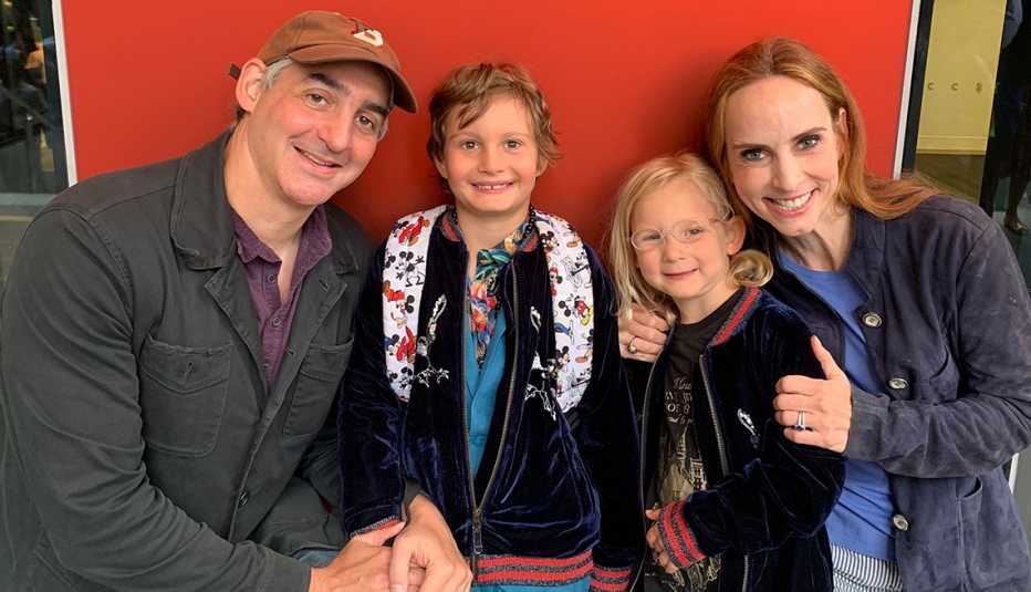 Faith and her husband and two children
