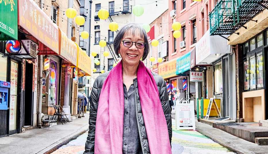 grace young in china town new york city