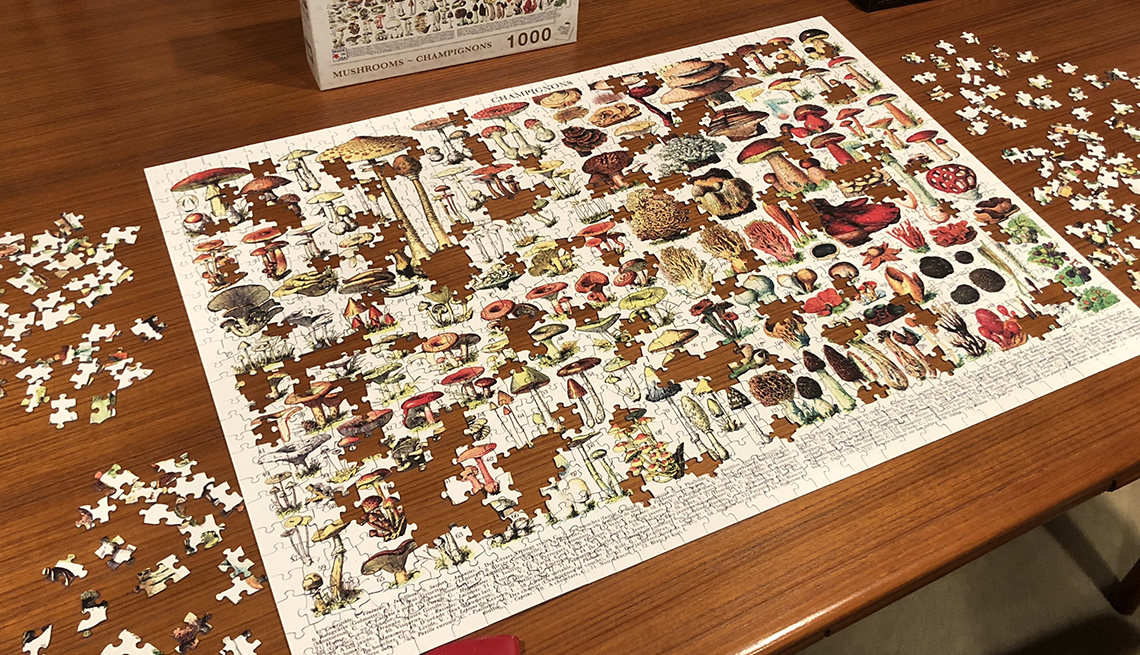 A mushrooms-champignons puzzle