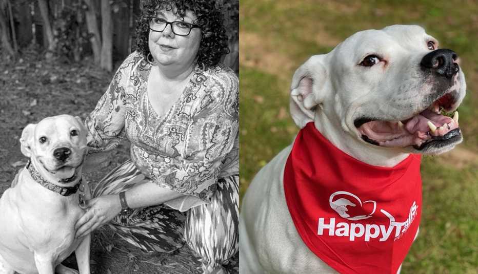 Alford and her pet dog Bingo