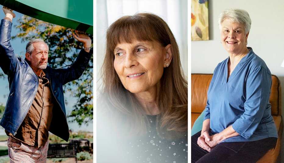 triptych of David Fink, Stacy Davenport and Patricia Wood