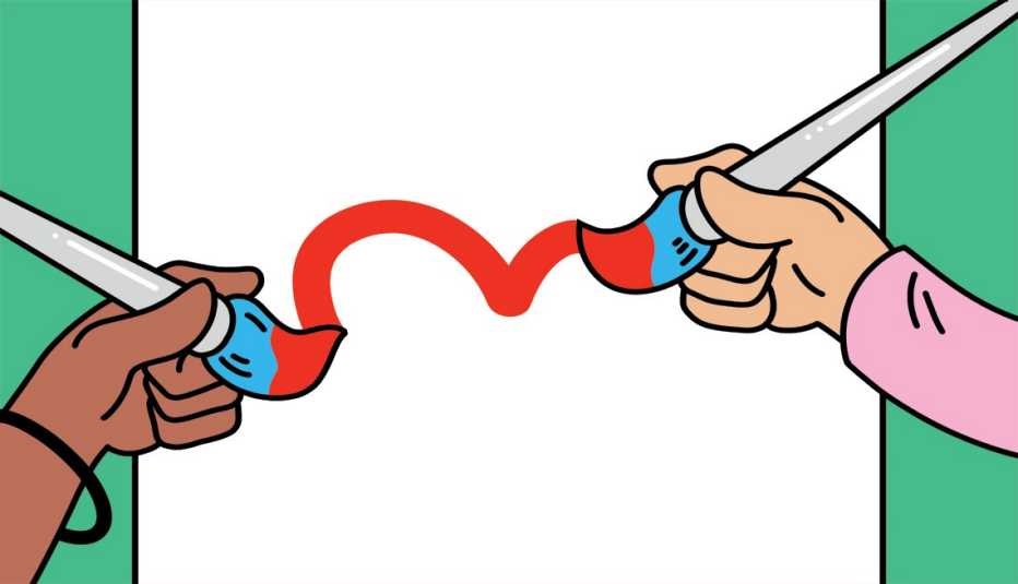 illustration of two hands holding paintbrush and painting on paper