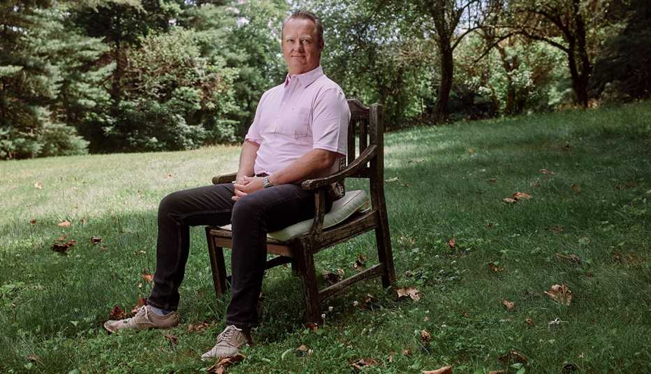 douglas rogers poses for a picture at his virginia home