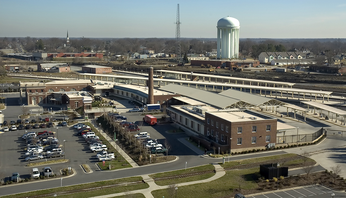 Aerial View of Greensboro, Train Station, Water Tower, Home and Family, Your Hometown: Going Back To Move Forward