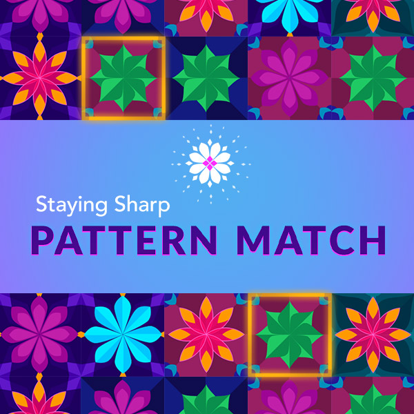staying sharp pattern match square promo asset art