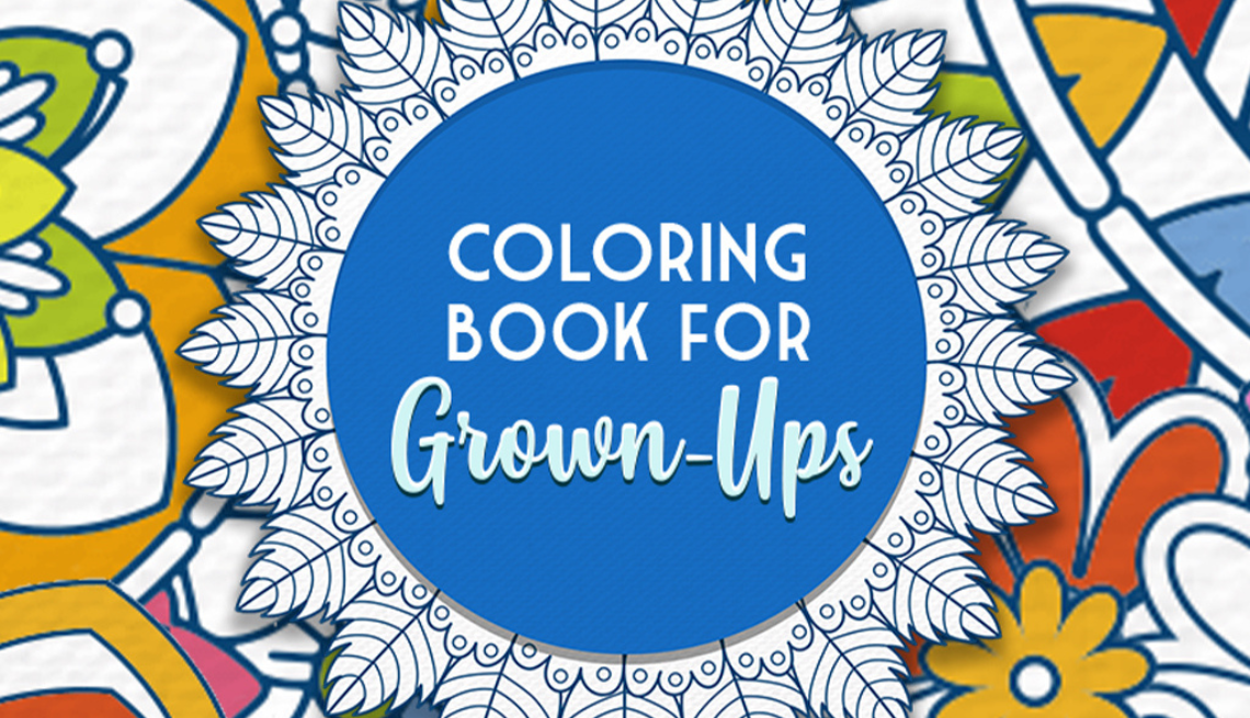 coloring book for grown ups promo asset