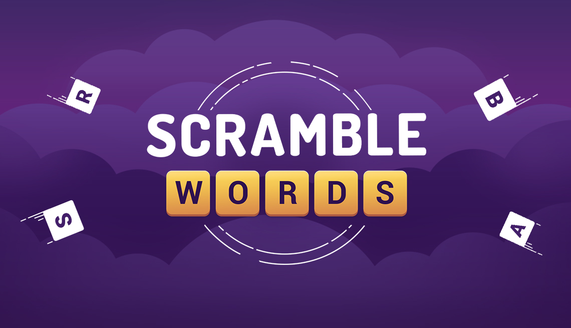 scramble words promo game art