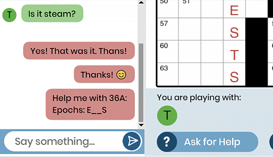 Let's Crossword Screen Shot - Asking for Help 