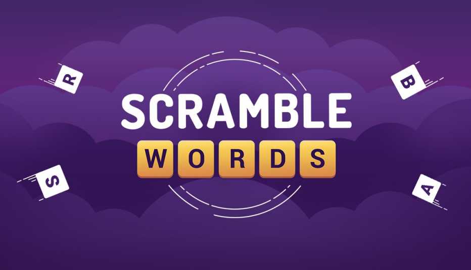 scramble words promo game art