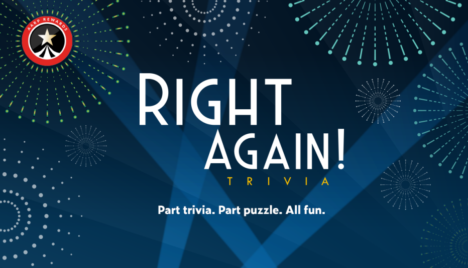 Right Again Trivia: Part trivia. Part Puzzle. All Fun.