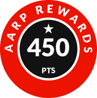 AARP Rewards badge showing 450 points