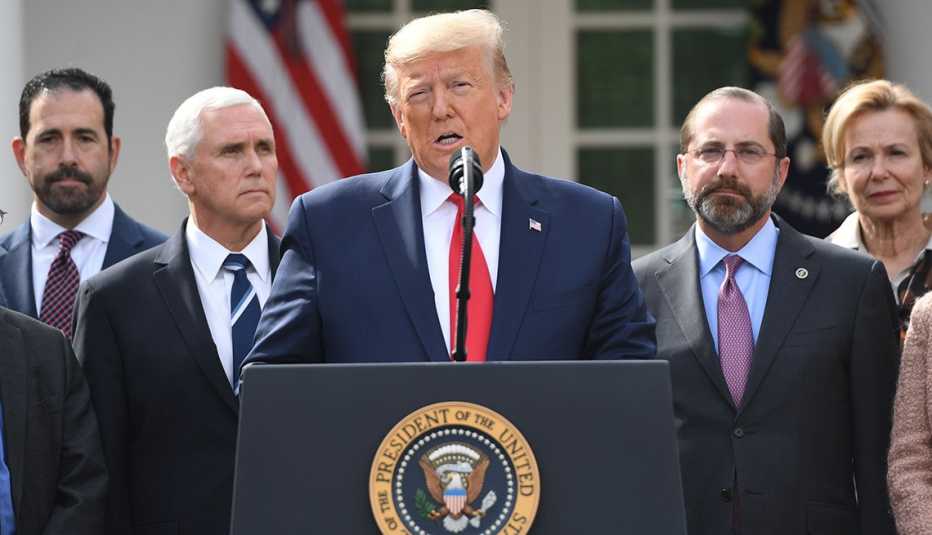President Trump speaks at the White House