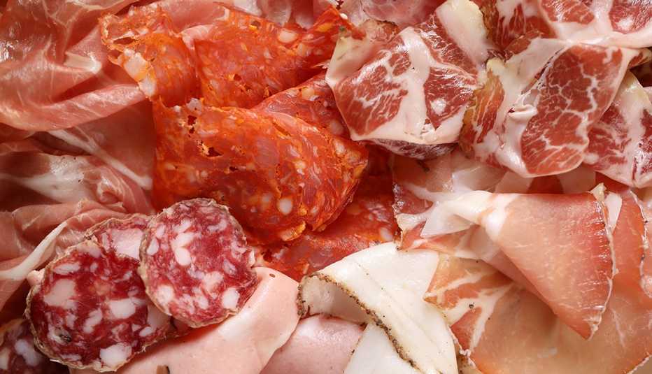 a pile of meat on a tray a pile of meat on a tray