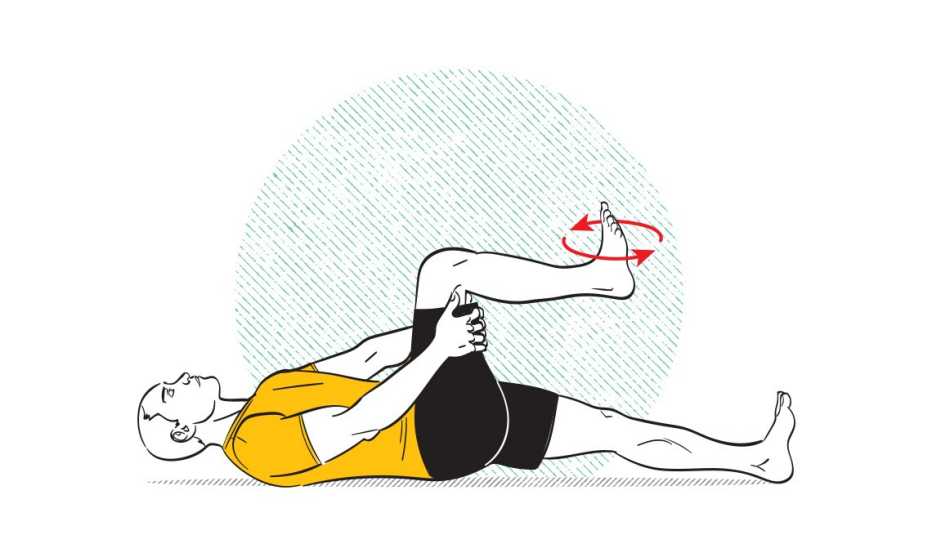 How-to diagram of ankle roll exercise