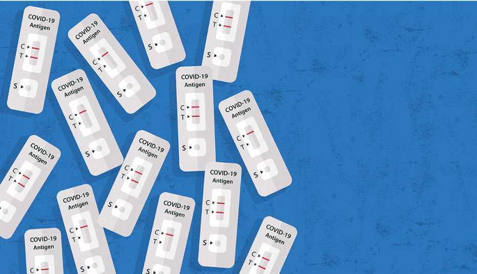 positive and negative test results randomly placed 