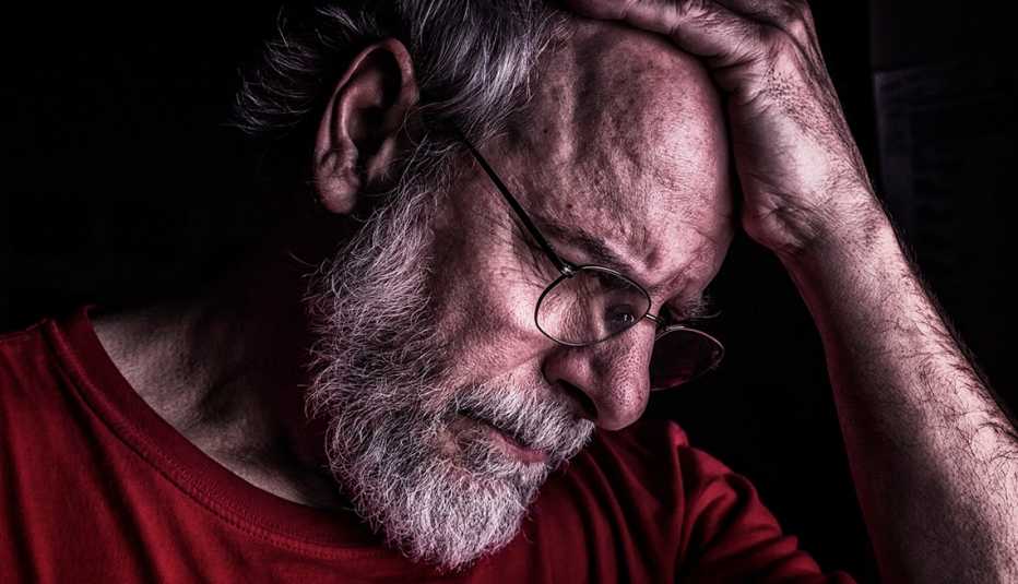 depressed older man