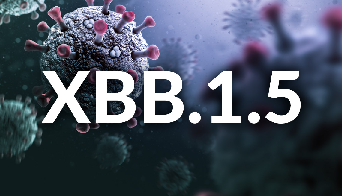 an image of coronavirus with x b b point one point five over it