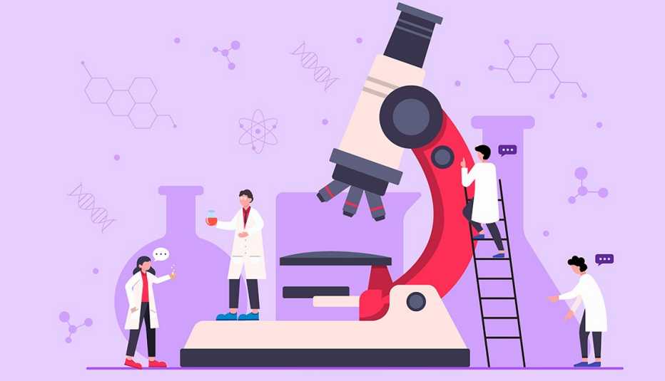 conceptual illustration of scientific research