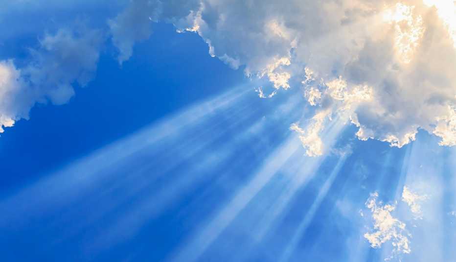 sunlight through clouds