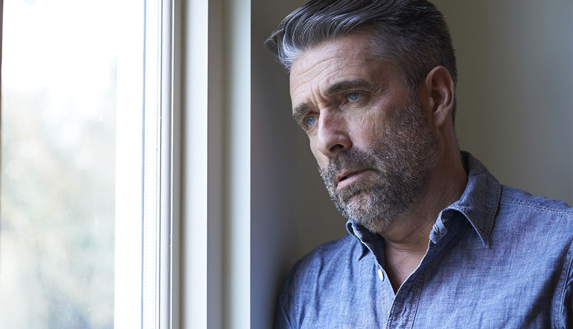 Depressed man