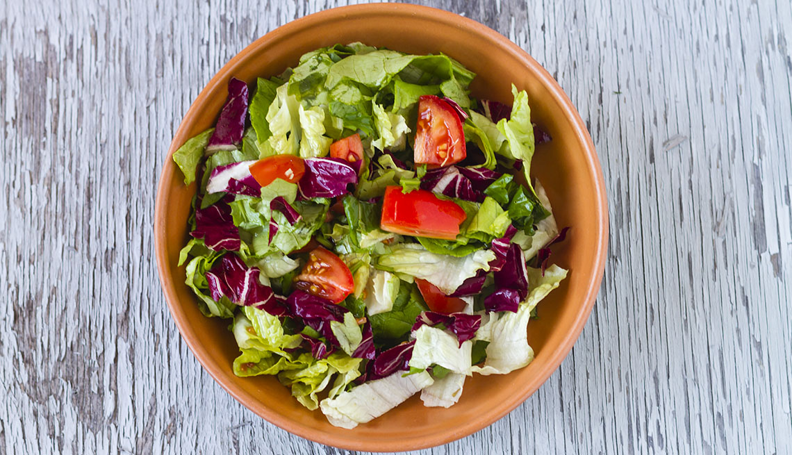 bowl of salad on a table