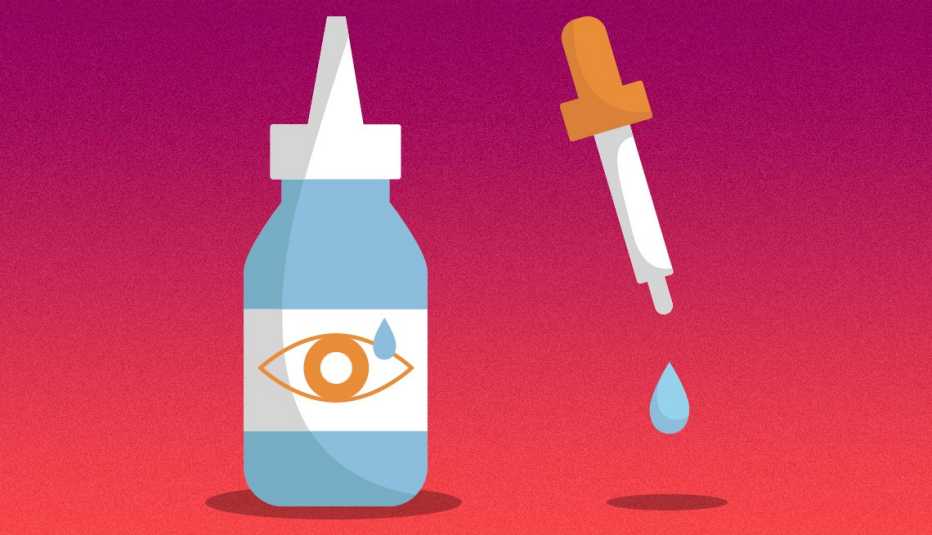a bottle of eye drops and a dropper