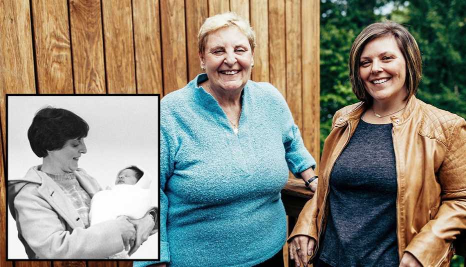 left a photo from nineteen eighty two of judith carr holding newborn elizabeth carr right judith and elizabeth carr in twenty twenty one left a photo from nineteen eighty two of judith carr holding newborn elizabeth carr right judith and elizabeth carr in twenty twenty one