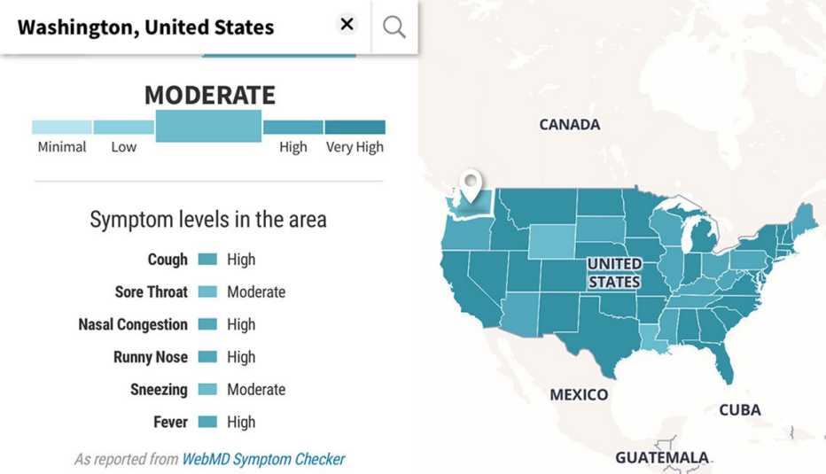 a map showing cold and flu activity within the united states a map showing cold and flu activity within the united states