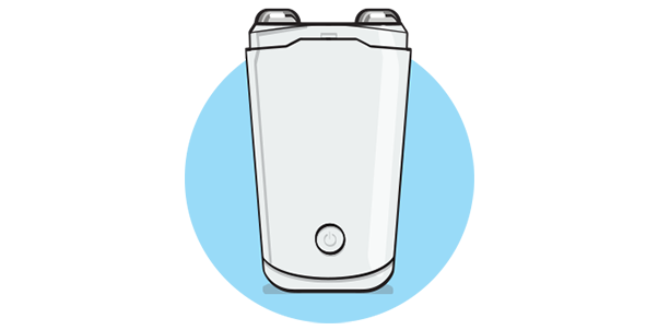 An icon for neuromodulation on a blue background
